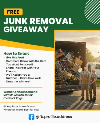 Free Junk Removal Giveaway Flyer Template