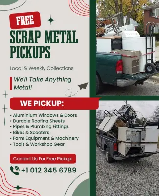 Free Scrap Metal Pickup Service Flyer Template