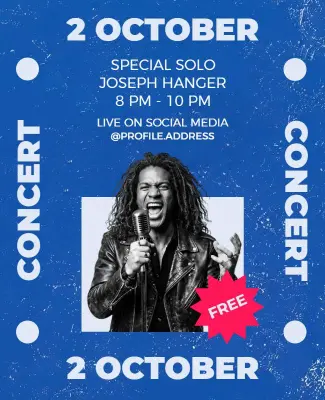 Free Solo Concert Event Poster Template
