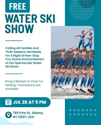 Free Water Ski Show Flyer Template
