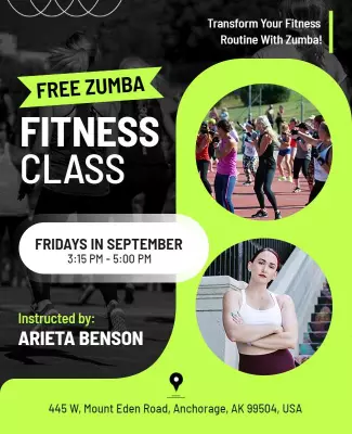 Free Zumba Fitness Class Flyer Template