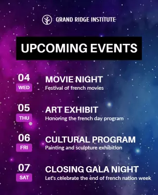 French Culture Week Events Flyer Template