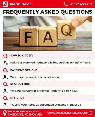 Frequently Asked Questions Informational Flyer Template