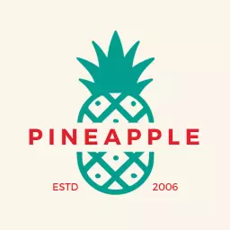 Fresh and Vibrant Pineapple Design Representing Fruit Logo Template