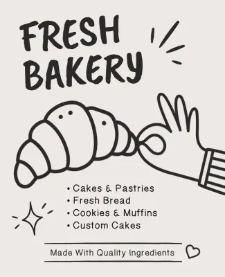Fresh Bakery Promotion Poster Template