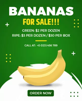 Fresh Bananas Sale Promotion Flyer Template