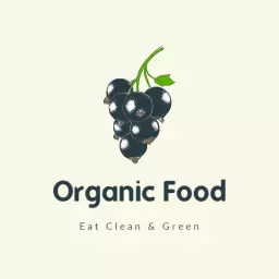 Fresh Black Currants Represent Healthy Organic Food Logo Template