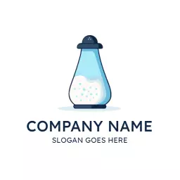 Fresh Blue Design of a Classic Salt Shaker Logo Template