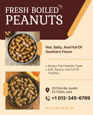 Fresh Boiled Peanuts Promotion Flyer Template