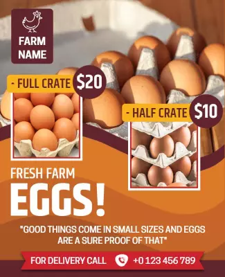 Fresh Farm Eggs Pricing Flyer Template