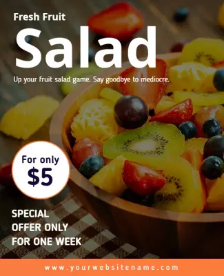 Fresh Fruit Salad Special Offer Flyer Template