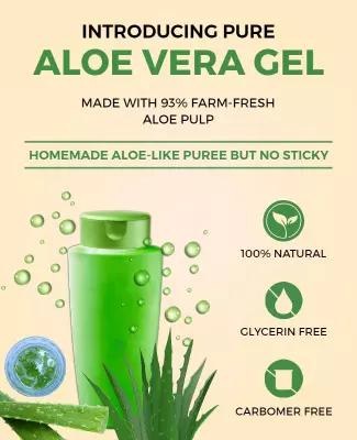 Fresh Green Aloe Vera Gel Product Introduction Poster Template