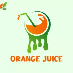 Fresh Green and Orange Splashing Juice Logo Template