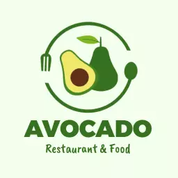 Fresh Green Avocado Design for Culinary Experience Logo Template