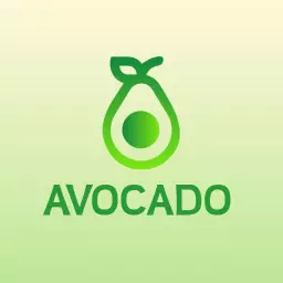 Fresh Green Avocado Design Showcasing Natural Goodness Logo Template