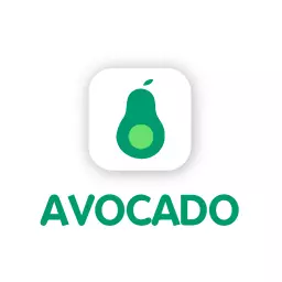 Fresh Green Avocado Icon Representing Healthy Food Logo Template