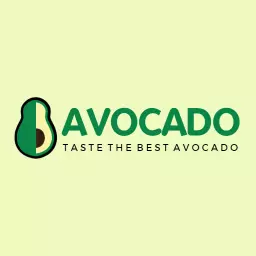 Fresh Green Avocado Symbol Promoting Healthy Eating Logo Template
