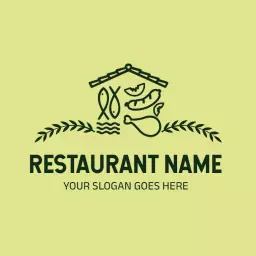 Fresh Green Culinary Arts Showcase for Restaurant Logo Template