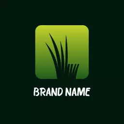 Fresh Green Grass Symbolizing Professional Lawn Care Logo Template
