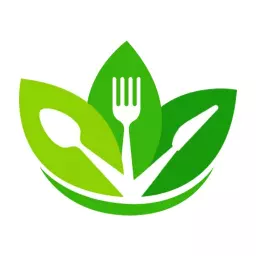 Fresh Green Leaf Designs Representing Catering Services Logo Template