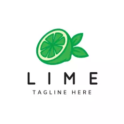 Fresh Green Lime Slice Design for Refreshing Drinks Logo Template