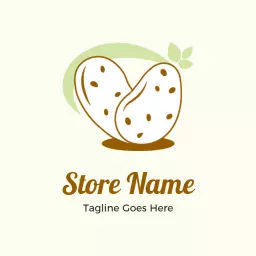 Fresh Green Potato Design Evoking Healthy Home Cooking Logo Template