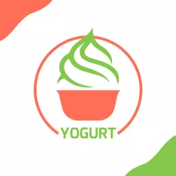 Fresh Green Swirl of Yogurt in a Bowl Logo Template