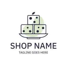 Fresh Green Tofu Dish Served on Elegant Plate Logo Template
