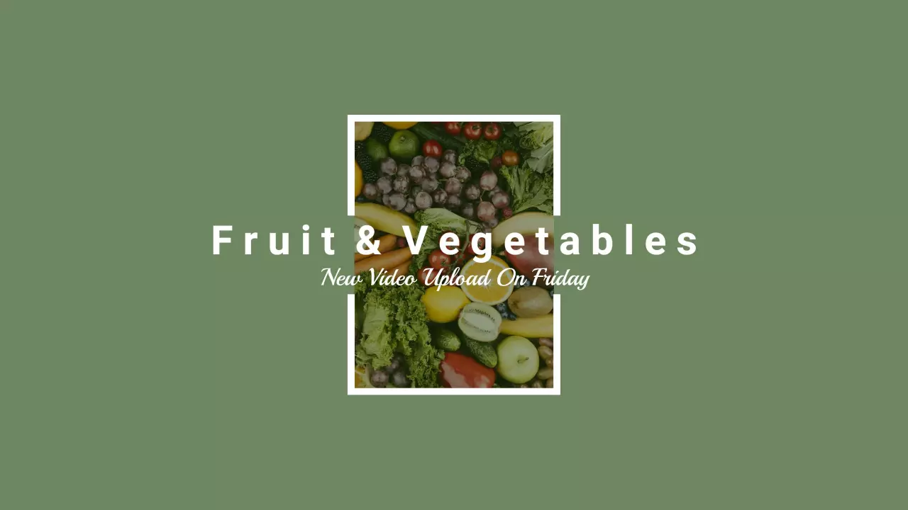 Fresh Ingredients with Green Background YouTube Channel Banner Template