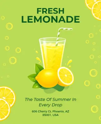 Fresh Lemonade Promotional Poster Template