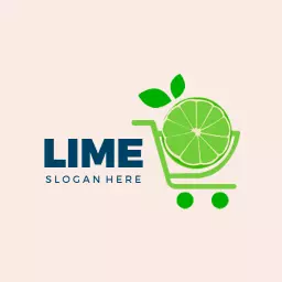 Fresh Lime Graphic Representing Grocery Shopping Logo Template