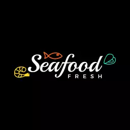 Fresh Seafood Logo Featuring Vibrant Colors and Icons Logo Template