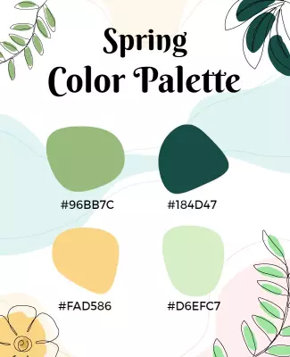 Fresh Spring Color Palette for Design Inspiration Poster Template