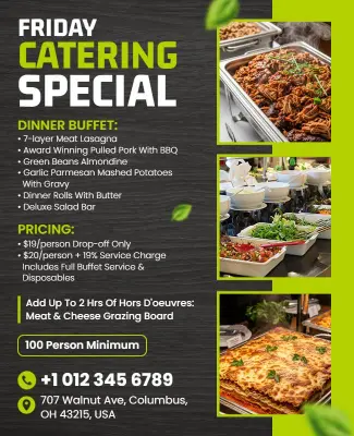 Friday Catering Buffet Special Flyer Template