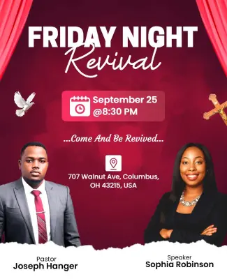 Friday Night Revival Event Flyer Template