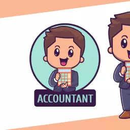 Friendly Accountant Character with a Calculator Mascot Logo Template