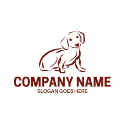 Friendly Brown Dog Illustration for Pet Care Services Logo Template
