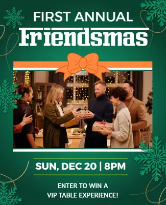 Friendsmas Holiday Gathering Invitation Flyer Template