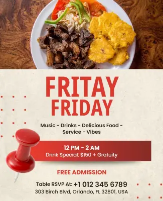 Fritay Friday Event Poster Template