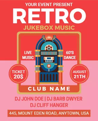 Froly and Retro Music Flyer Template