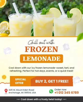 Frozen Lemonade Special Offer Flyer Template