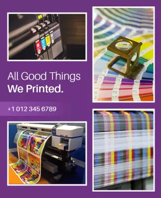 Full Color Printing Services Promotional Flyer Template