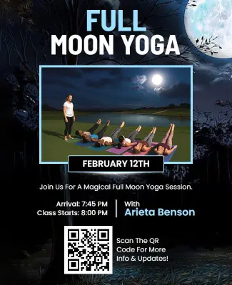 Full Moon Yoga Night Event Flyer Template