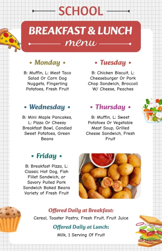 Fun and Tasty Options for Children’s Meals Kids Menu Template