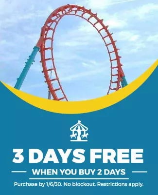 Fun Bright Roller Coaster Amusement Park Offer Poster Template