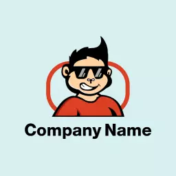 Fun Cartoon Character Represents Hip Hop Culture Logo Template