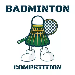 Fun Character Design Representing Badminton Competition Logo Template