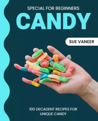 Fun Colorful Candy Recipe Book for Beginners Poster Template