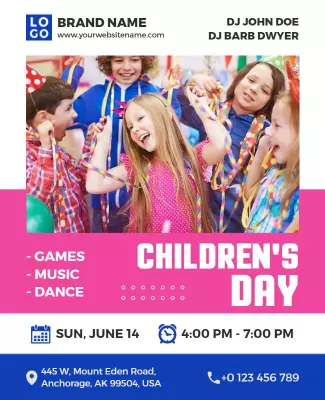 Fun Filled Childrens Day Event Flyer Template
