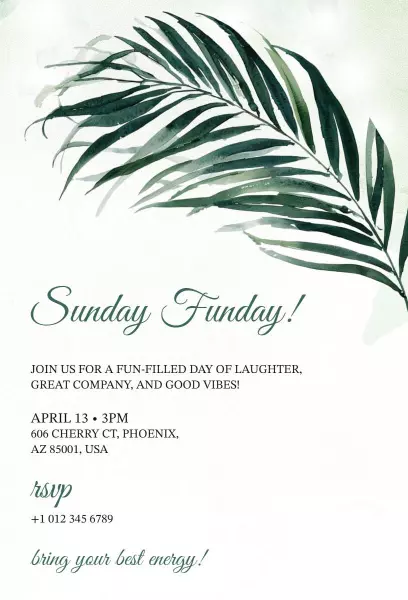 Fun-Filled Sunday Gathering Celebration Invitation Template